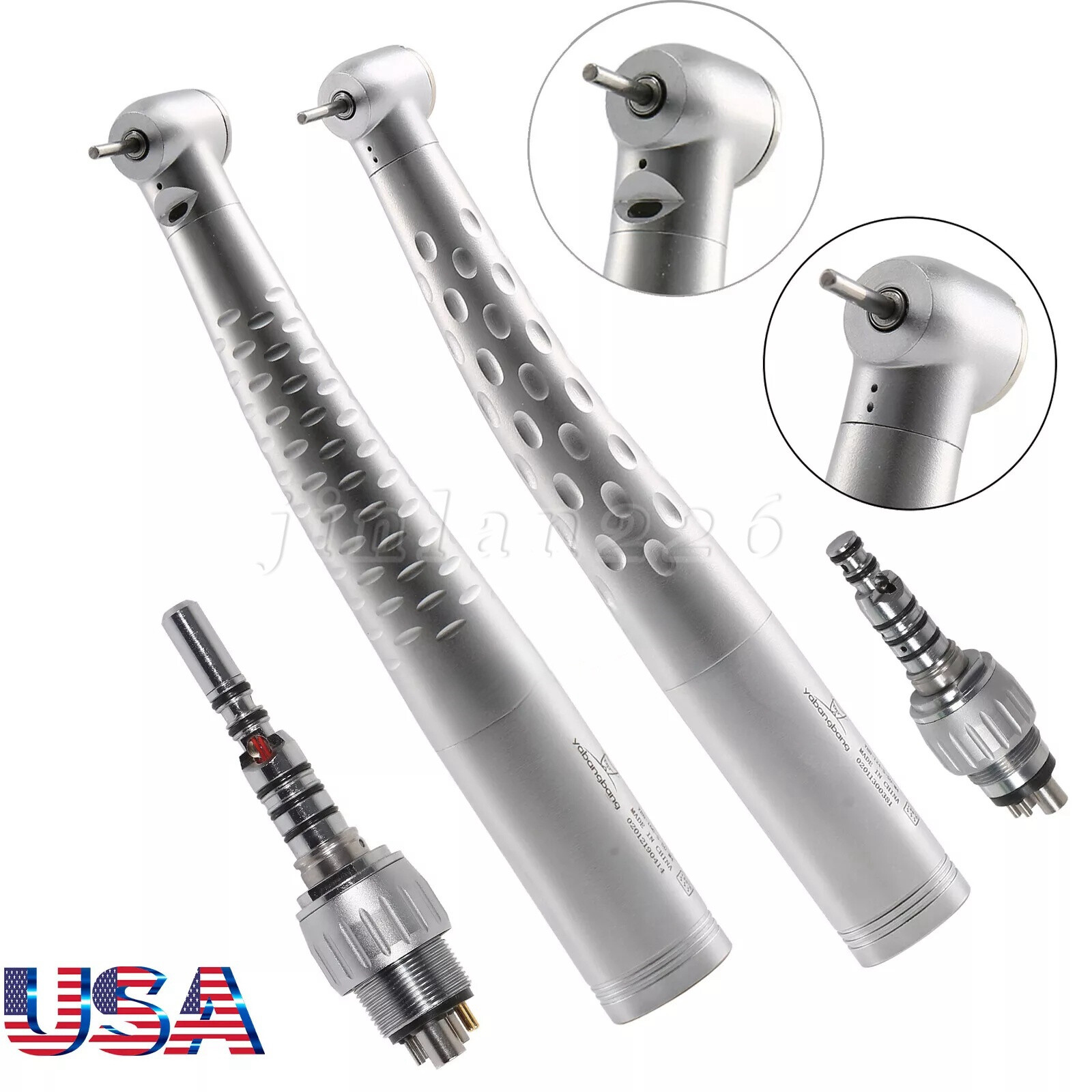 Yabangbang Dental High Speed /LED Fiber Optic Turbine Handpiece Fit KaV 4/6Hole