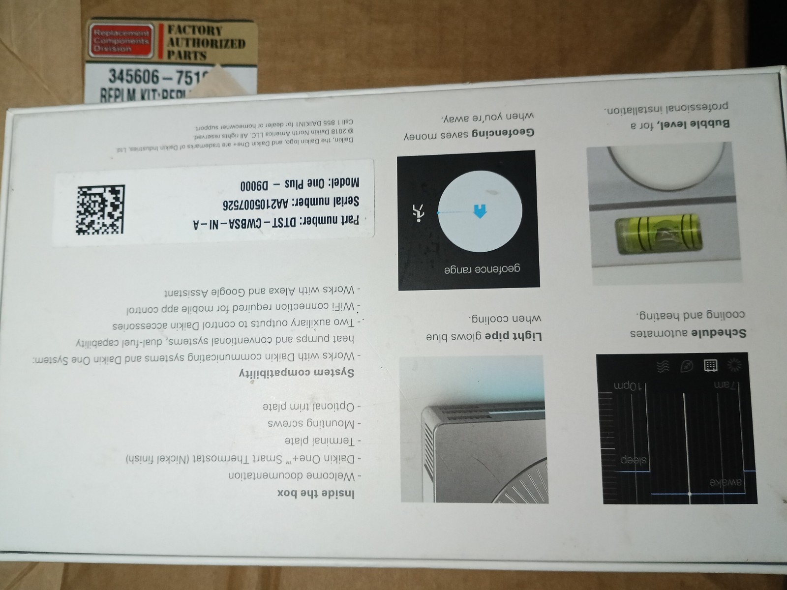 DAIKIN DTST-CWBSA-NI-A Smart Thermostat