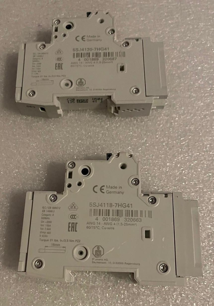 SIEMENS 5SJ4118-7HG41+5SJ4120-7HG41