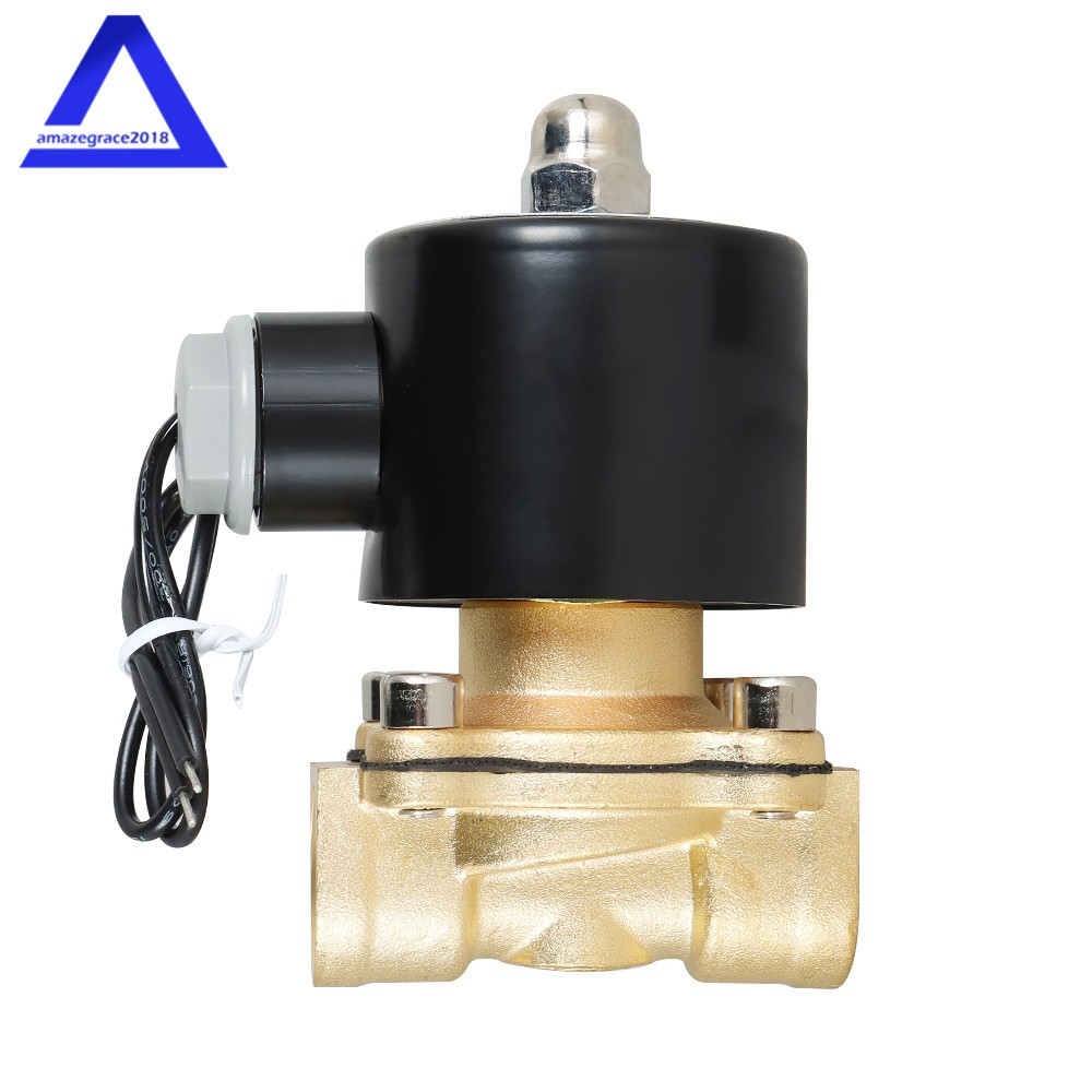 1/2 inch 12V DC Brass Electric Solenoid Valve NPT Gas Water Air Normally Closed