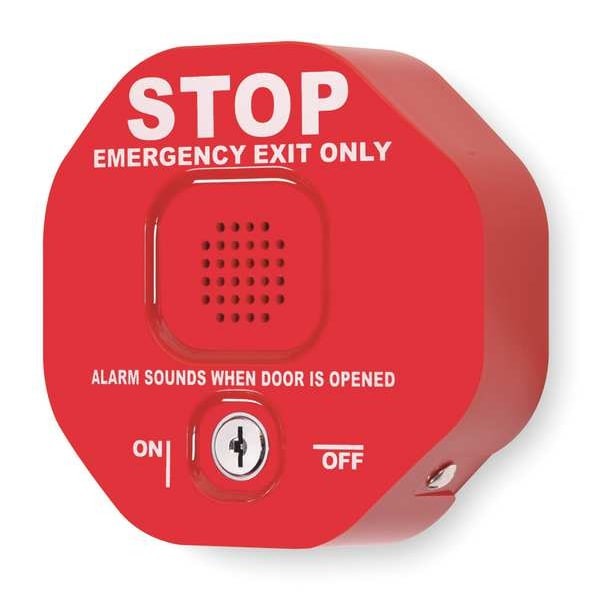 Safety Technology International 3Jyw2 Exit Door Alarm, Horn, 105Db, Red