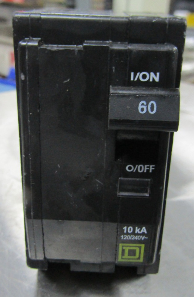 😍 (2) SQUARE D 60 AMP CIRCUIT BREAKER 2 POLE 120/240 10 KA CLIP ON QO260