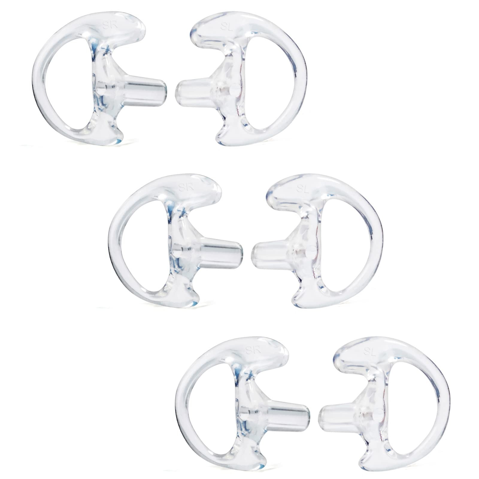 HYS Soft Flexible Open Ear Insert Ear Buds Small Earmold for Walkie Talkie Ai…