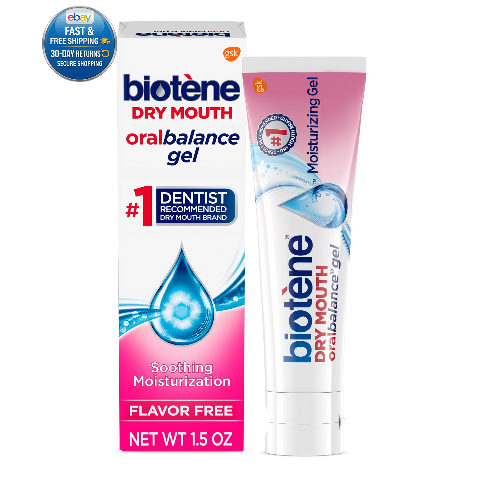 Moisturizing Gel, 1.5 oz | Alcohol-Free Dry Mouth Gel, Flavor-Free, Provides Up