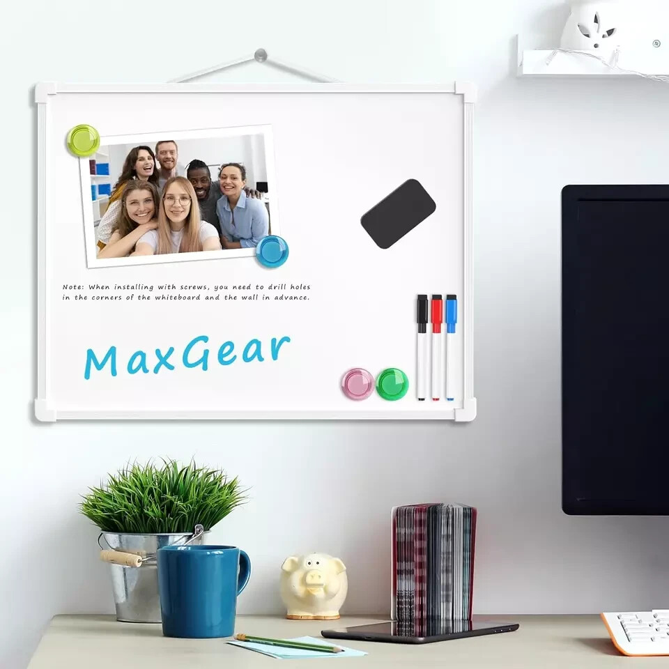 Double-Sided Dry Erase Board for Wall, 16″X12″ Hanging Whiteboard, Small Dry Era
