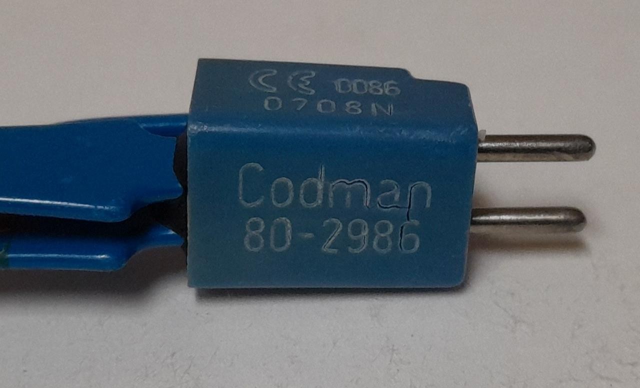 CODMAN 80-2986 MALIS TITANIUM BAYONET BIPOLAR IRRIGATING FORCEPS 0708N ! BA K
