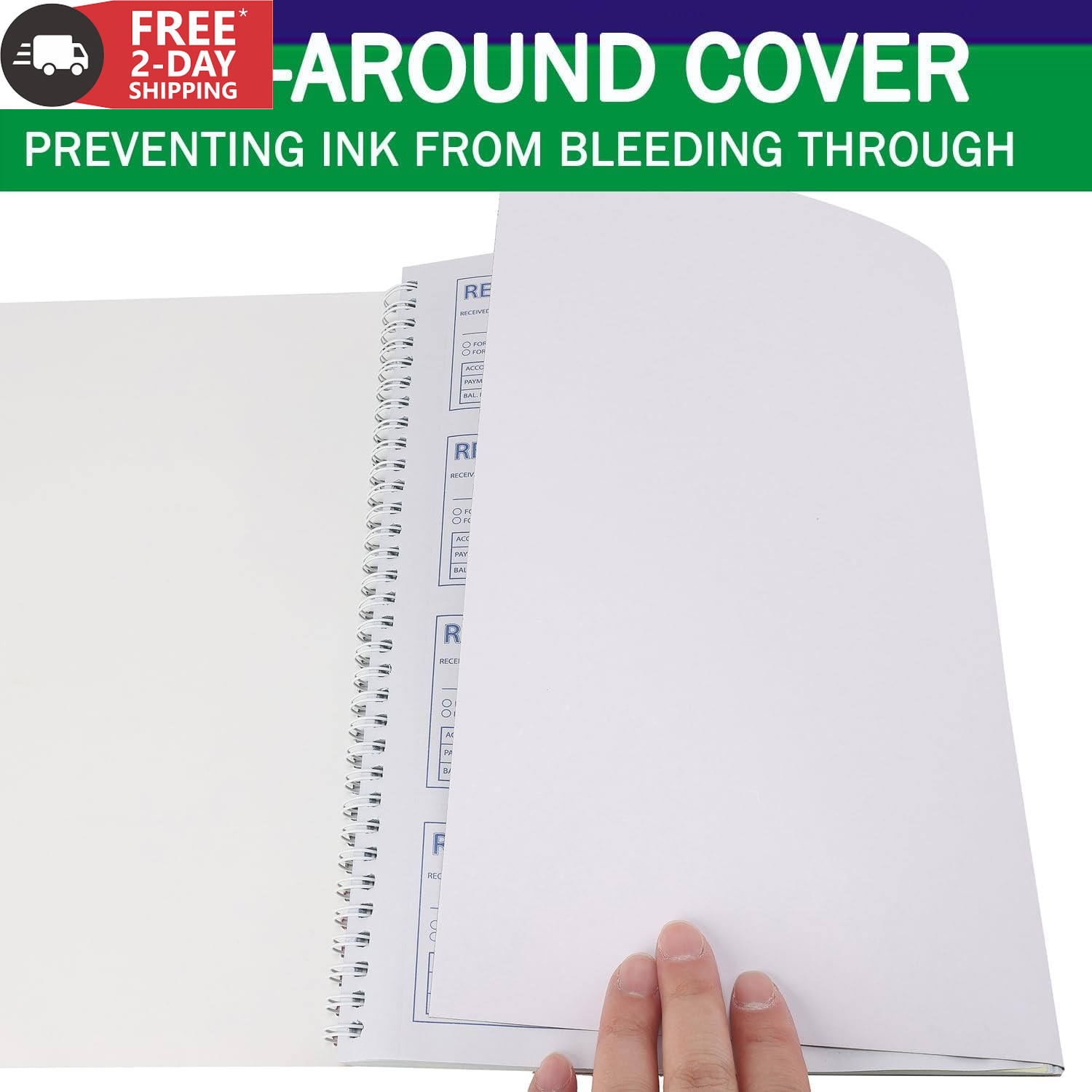 Money and Rent Receipt Book 2-Part Carbonless 7-5/8″ X 11″ Spiral Bound 200 Sets