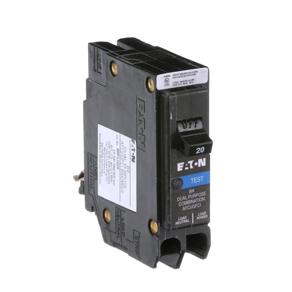 Eaton BRP120DF BR thermal magnetic 1 pole 20A circuit breaker