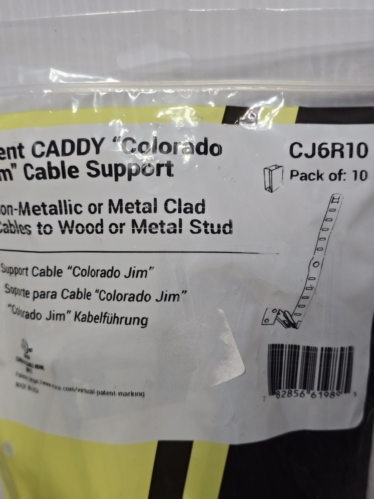 80 pcs (8 bag of 10) NVent Caddy CJ6 Colorado Jim Cable Support Clip CJ6R10 -NEW