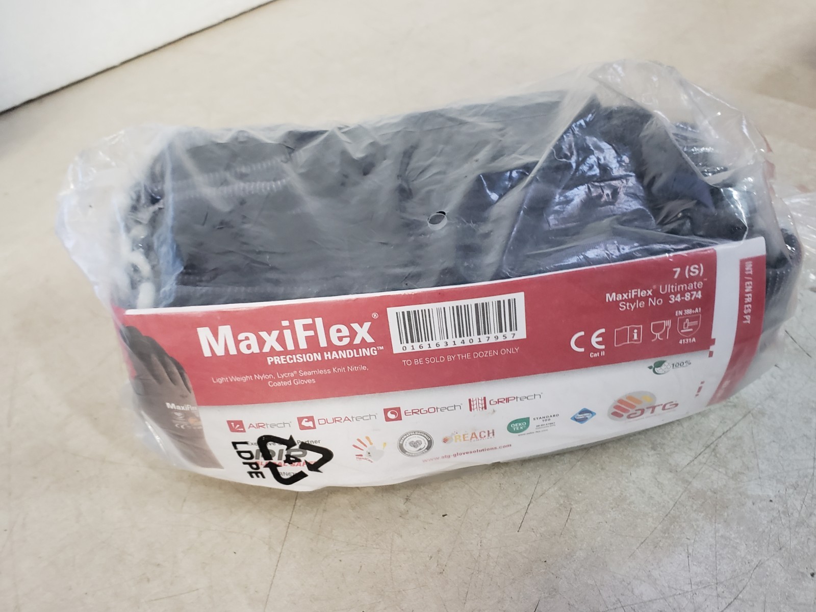 PIP 34-874/S-BG – 34-874/S MaxiFlex Glove Small 12/Pack