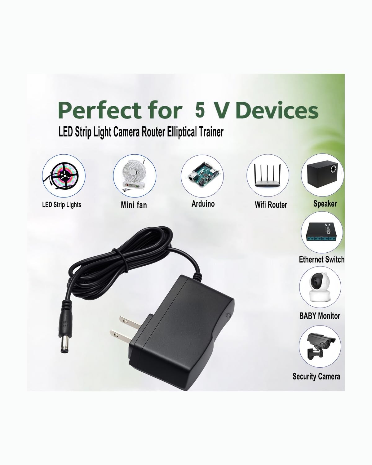 5V 1A Power Supply 5W AC Adapter 100-240V 50-60Hz to DC 5 Volt 1 Amp Universa…