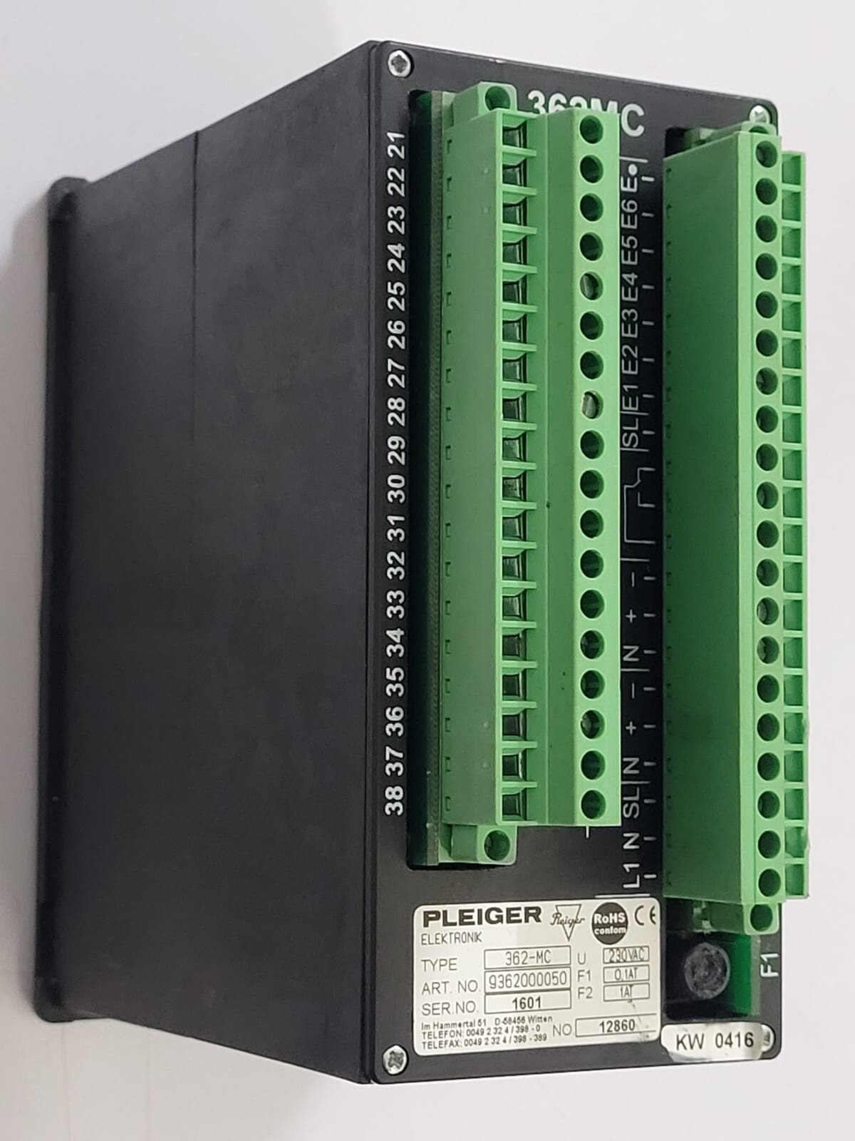 PLEIGER ELEKTRONIK 362MC Multi Function Controller 9362000050