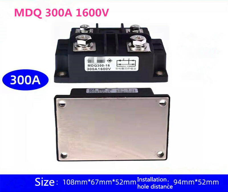 1Pc MDQ100A/200A/300A/400A/500A/1000A 1600V Single Phase Diode Bridge Rectifier