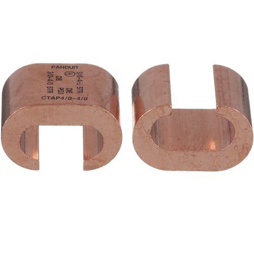 1Pc PANDUIT CTAP4/0-4/0-X Tap, 90 Degrees Angle, Non-insulated, Copper Colo