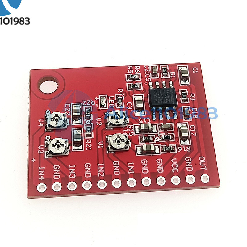 NE5532 DC6-12V / TDA1308 DC3-6V Mono 4 Channel Input Audio Mixing Board Module