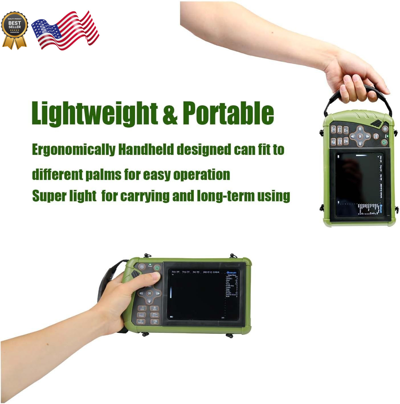 DAWEI Professional Vet Ultrasound Machine Portable Veterinary Handheld Scanner