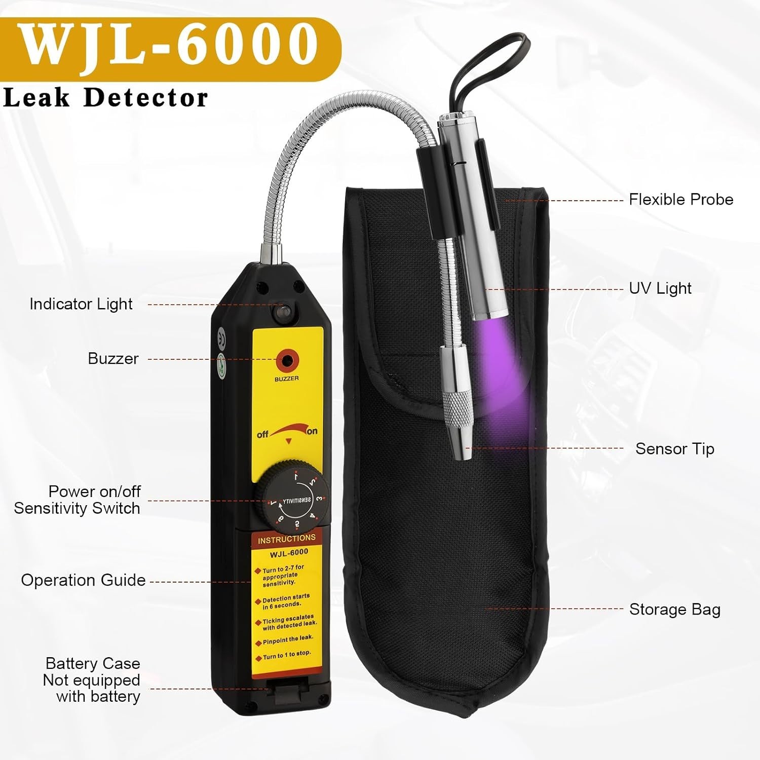 Comprehensive AC Leak Detection Kit – R134a, R1234yf Compatible, UV Dye Included