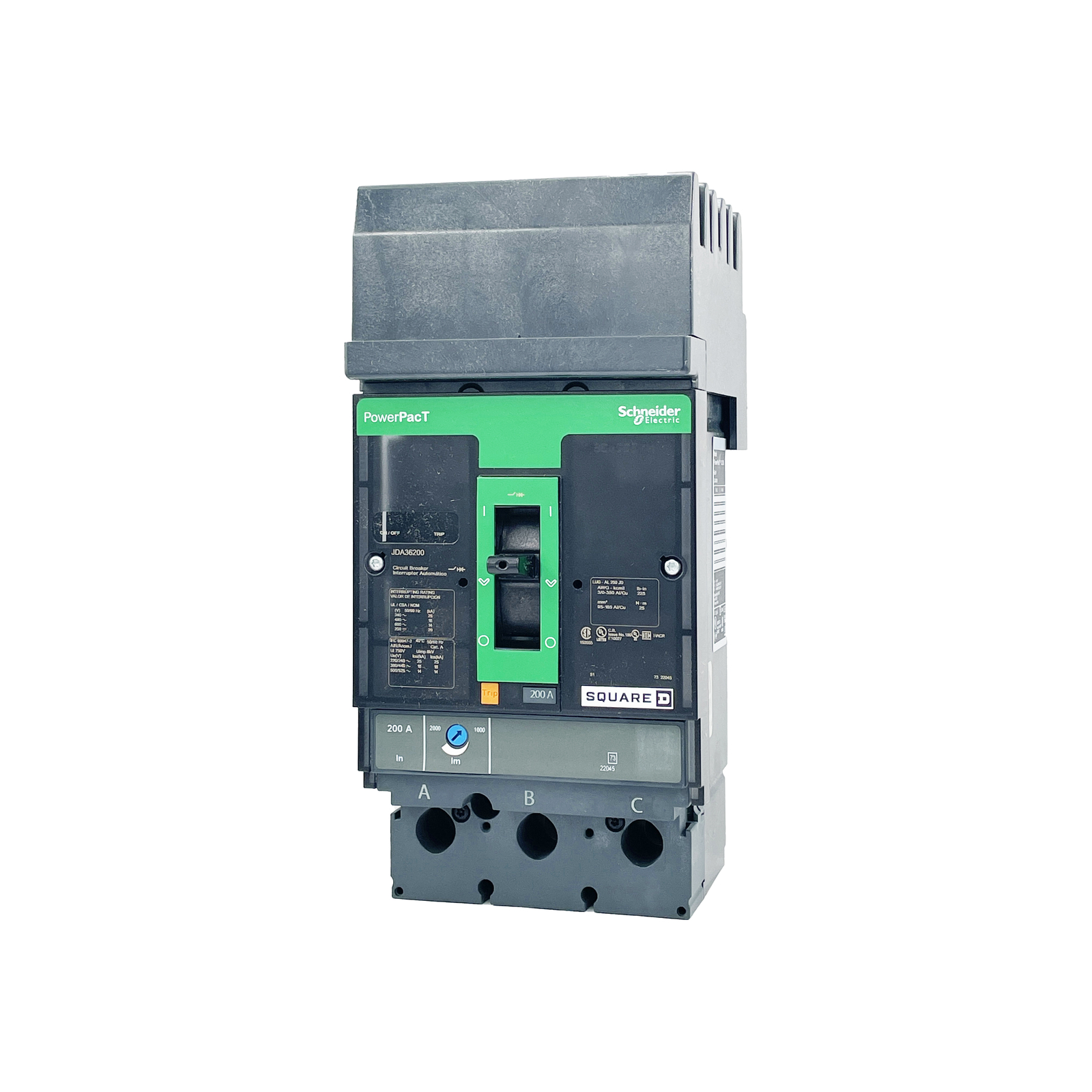 NIB – Square D – JDA36200 – Molded Case Circuit Breaker – 200A, 3-Phases, 600V