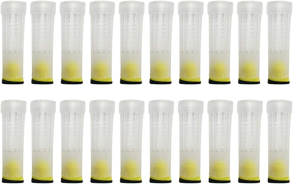 Beekeeping Rearing Cup Kit—Queen Bee Roller Cage 20pcs Equipment Insects…