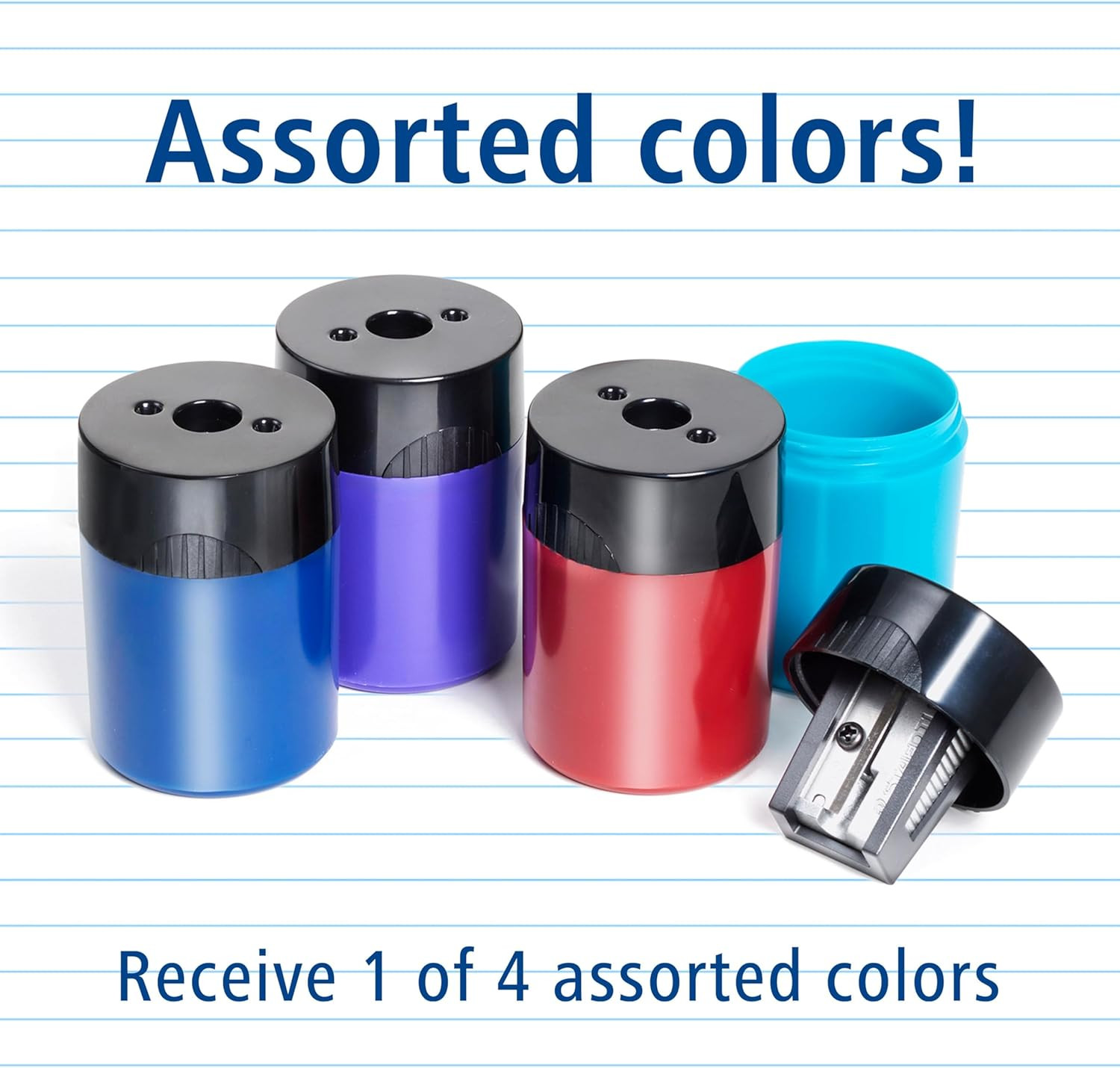 Pencil Sharpener, Premium Quality Sharpener with Screw-On Lid, Prevents Accident