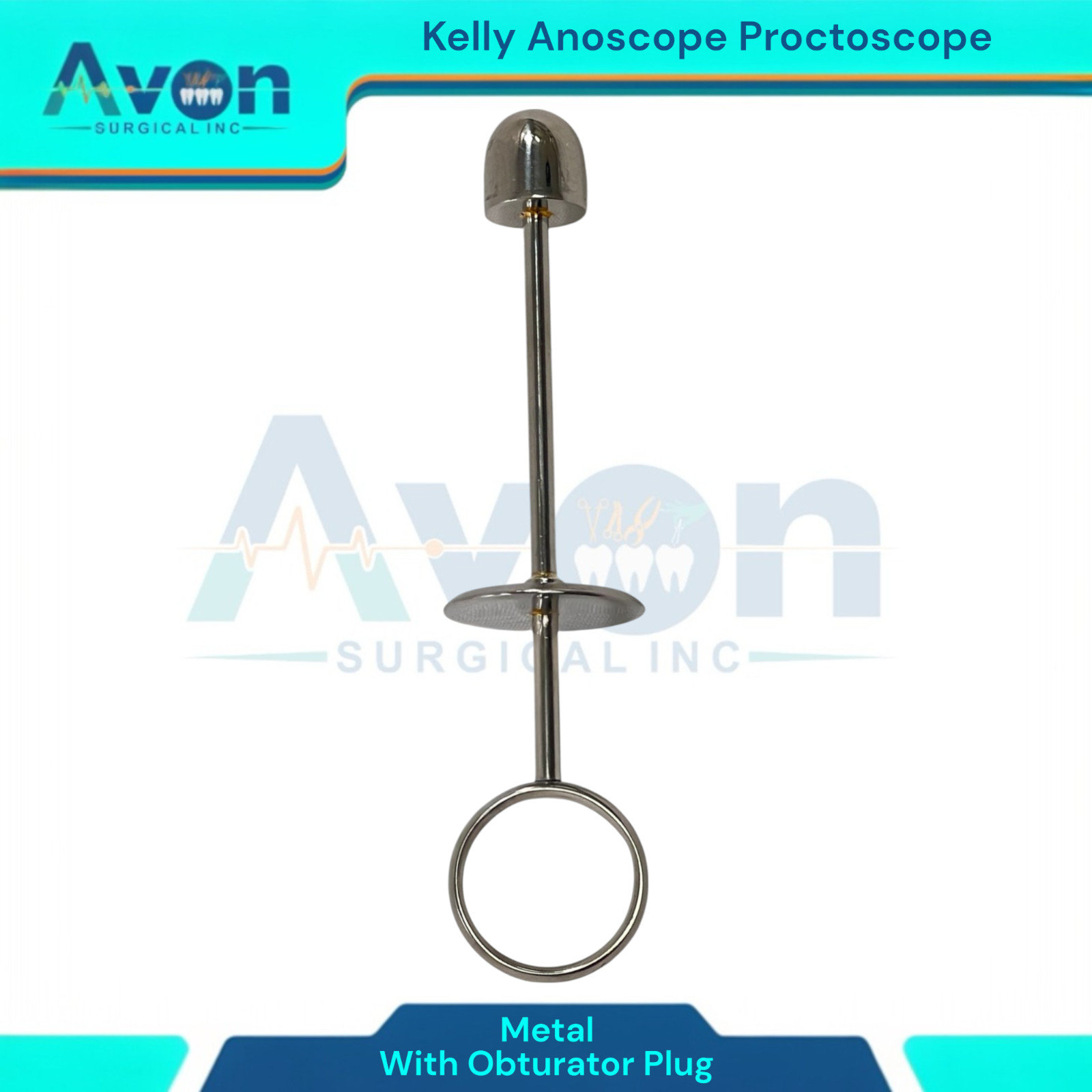 Kelly Anoscope Proctoscope Rectal OB/GYN Urology Instrument with Obturator