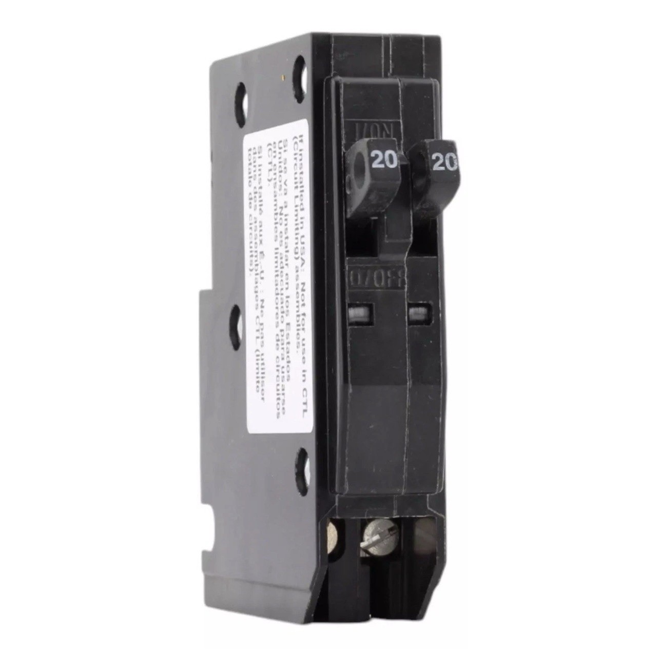 Square D QO2020C 2-20 Amp Single-Pole Tandem Circuit Breaker