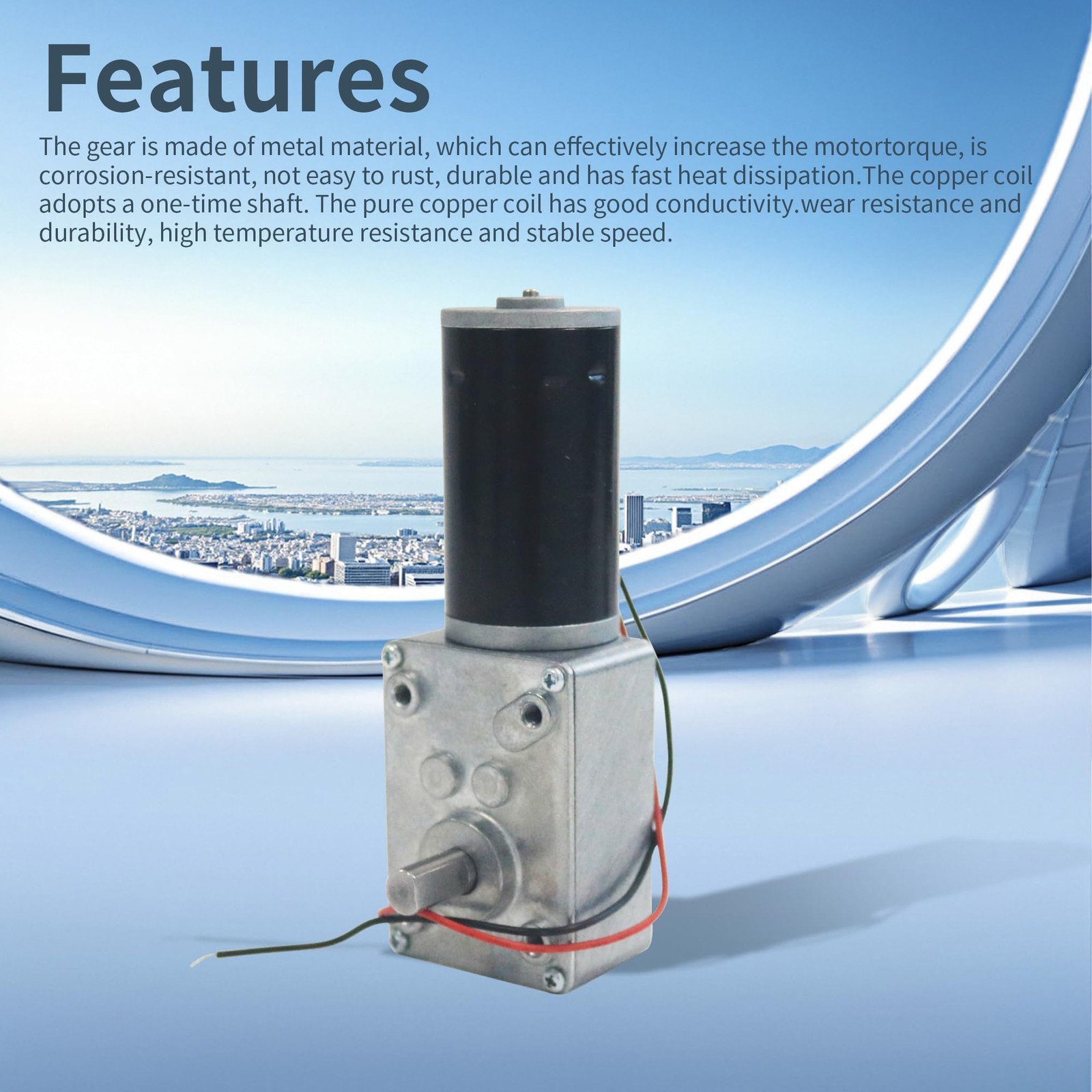 DC 24V Gear Motor 200RPM 8mm Single Shaft Reversible Mini Turbine JSX3231ZY