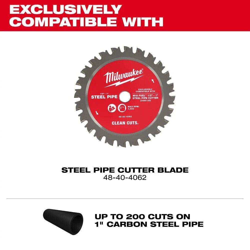 Milwaukee 3469-20 M18 FUEL 18V ½”-1” Steel Pipe Cutter