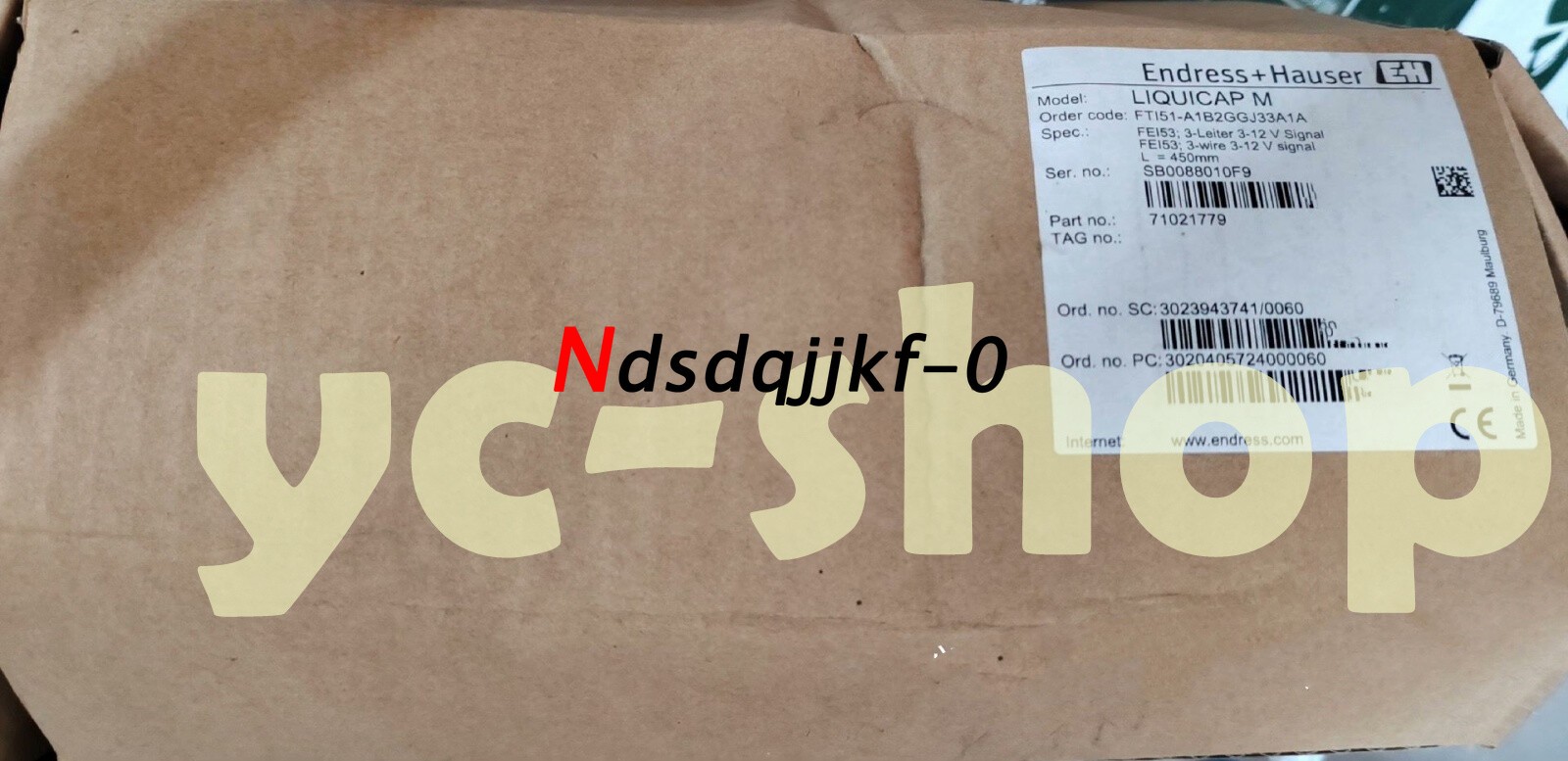 NEW E+H FTI51-A1B2GGJ33A1A liquid level meter Fast shipping via FedEx or DHL