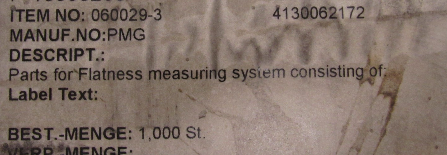 NEW PMG 1320-12-200/100.00 FLATNESS BAR P-10008263 060029-3