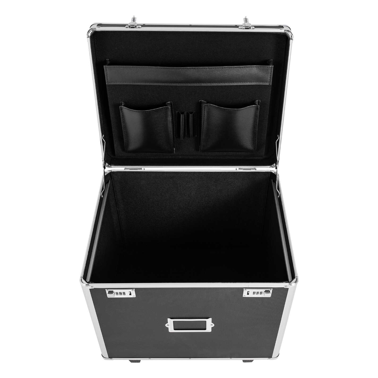 Locking File Chest File Rails Letter/Legal Files Storage Box with Wheels&Handle