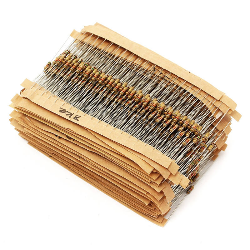 1000Pcs 1/4W 0.25W Carbon Film Resistor ±5% 1-910 Ω Ohm 1R 910R 22R 47R 100R
