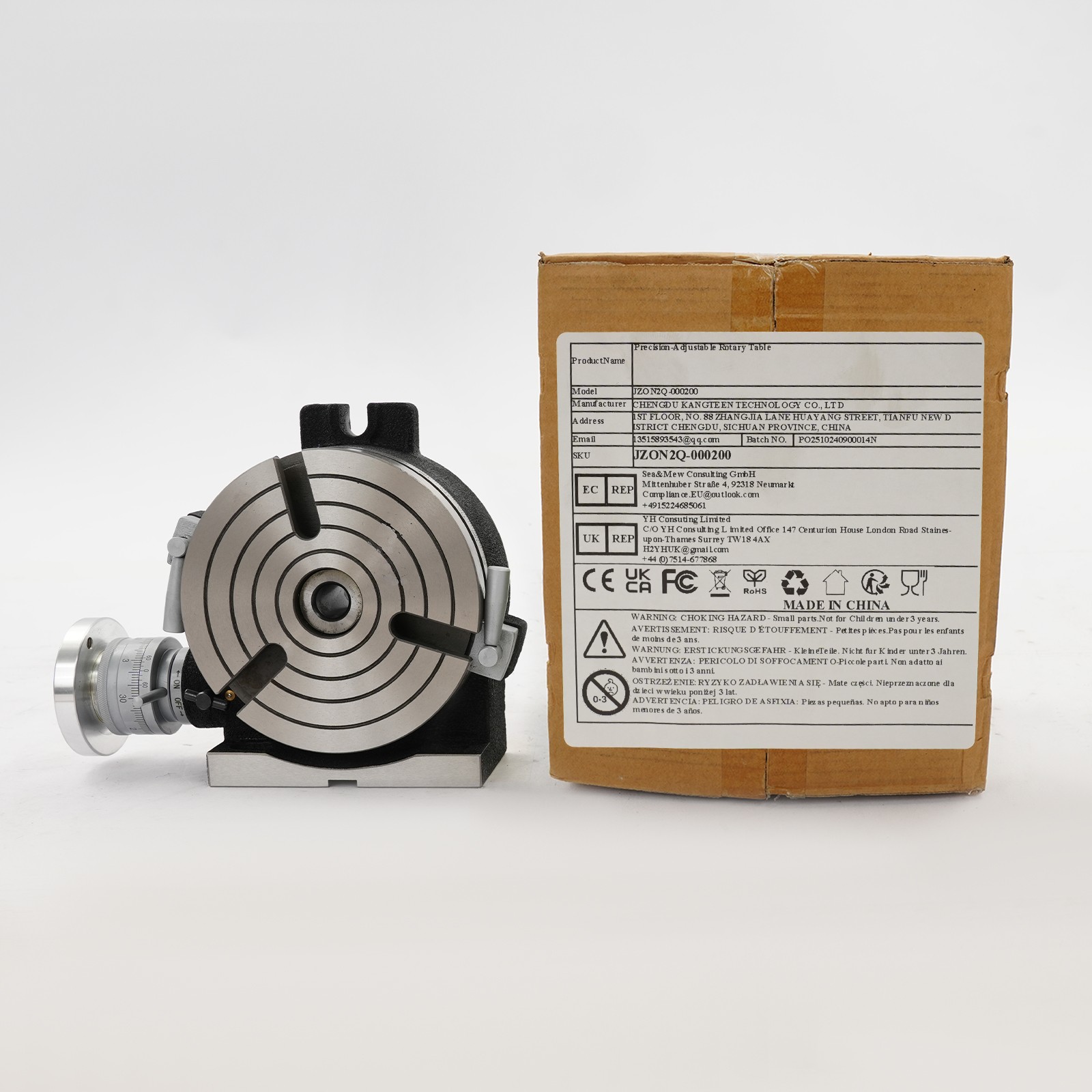 Horizontal Vertical Rotary Table 3-Slot Rotary Table 360° Rotary Adjustment
