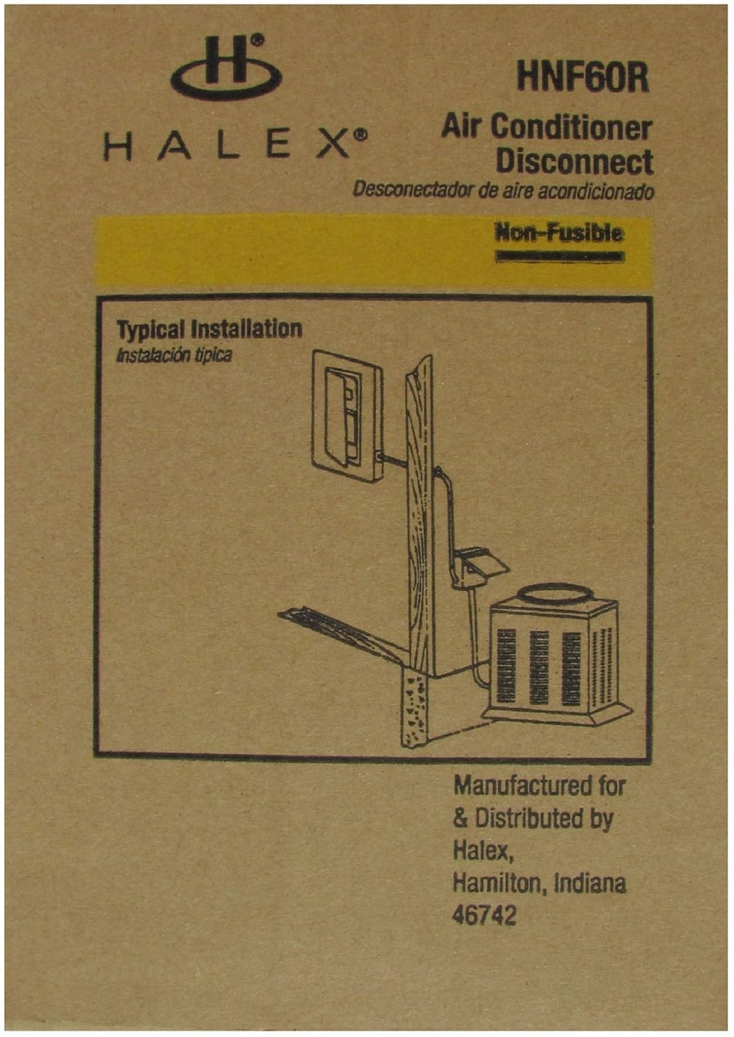 Ac Disconnect Box Electrical 60 Amp 240-volt Non-Fused Metallic HNF60R 10 Pack