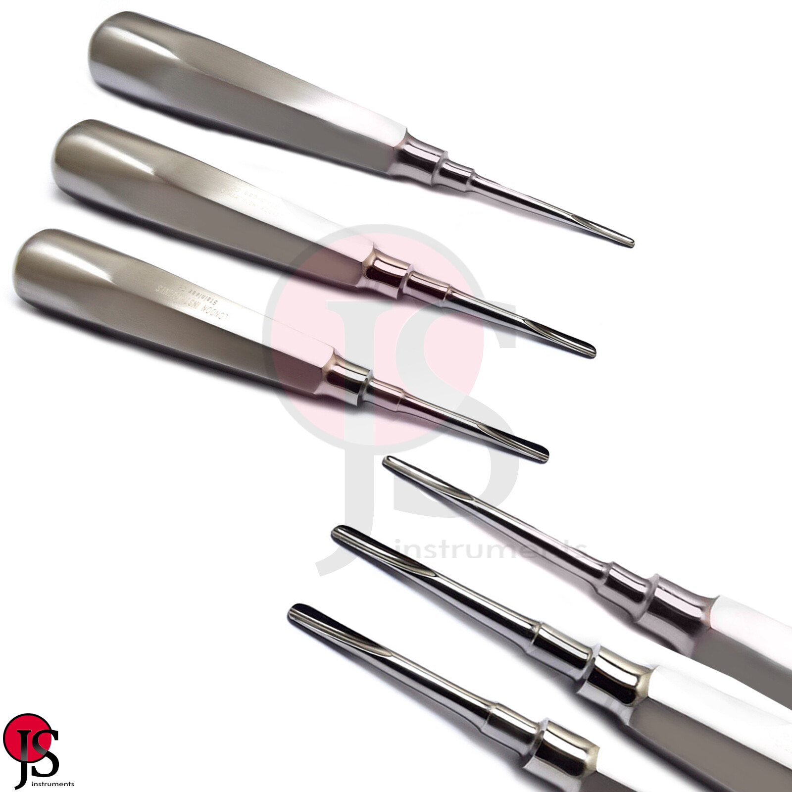 Dental Surgical Luxation Root Elevator Instrument Kit Straight and Curved New