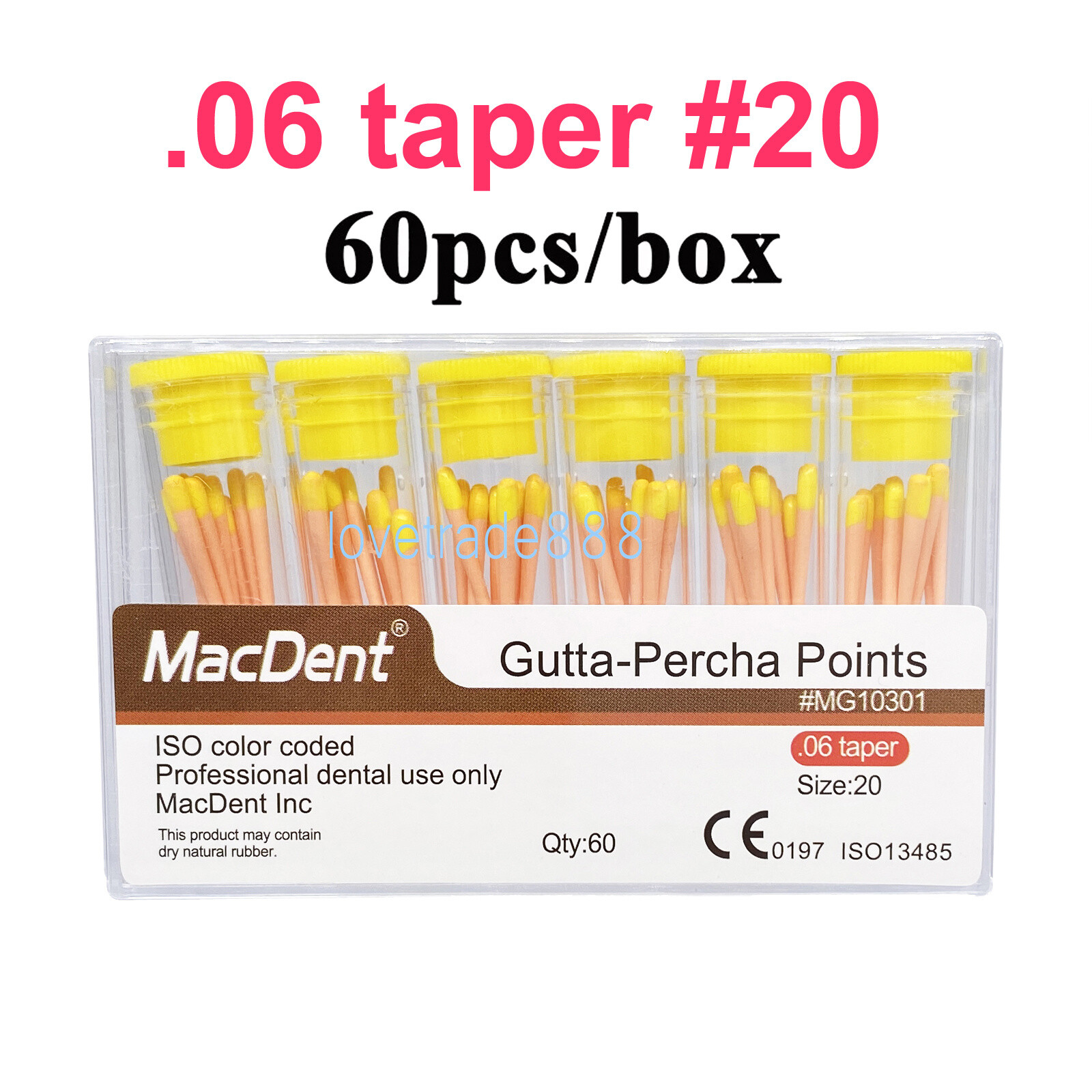 MacDent Dental Endodontic Gutta Perch & Absorbent Paper Points Taper .02/04/06