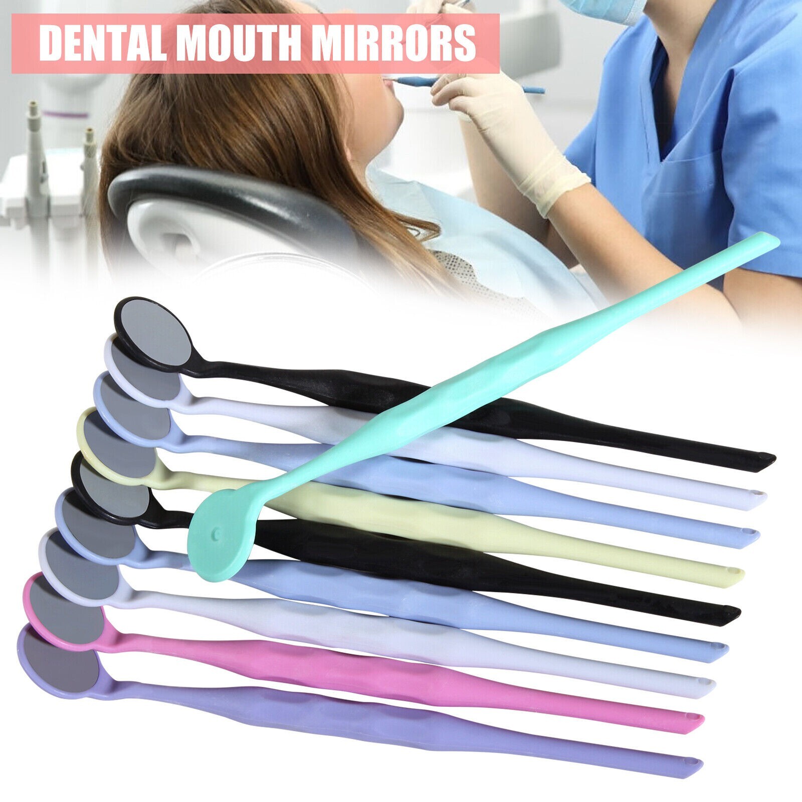 10x Dental Mouth Mirrors Reflector Oral Mirror Autoclavable Single Sided USA