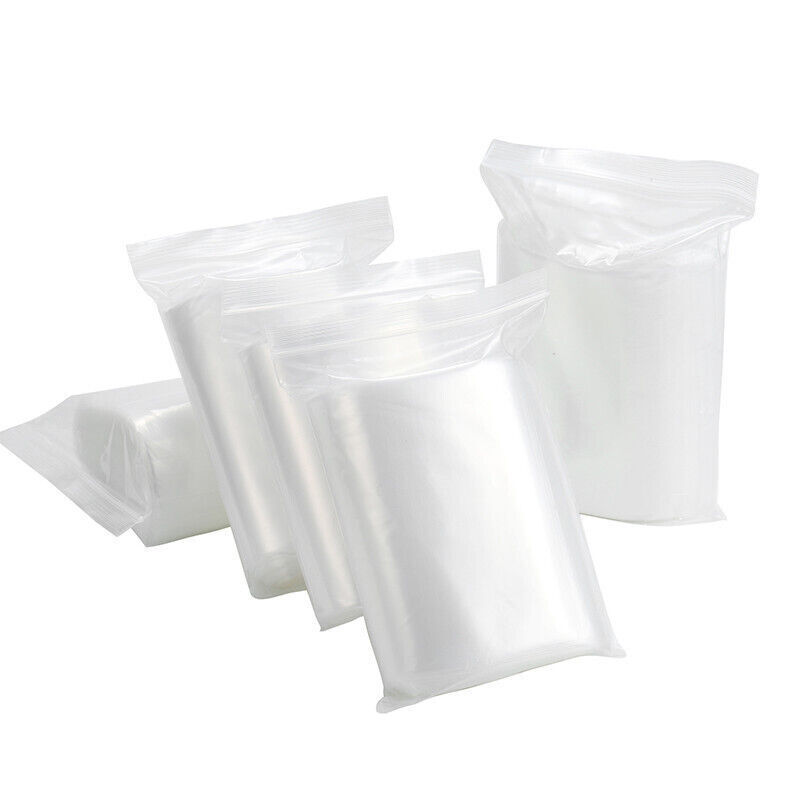 Clear Reclosable Seal Bag Plastic Poly Zipper Bags Zipper W/Hang Hole 2Mil