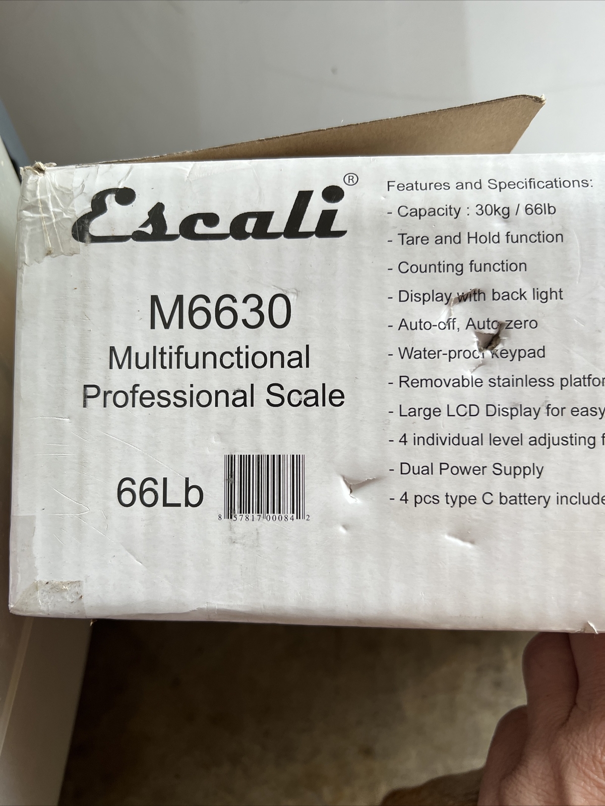 Escali M6630 Multifunctional Professional Scale, 66 lb/30 kg New