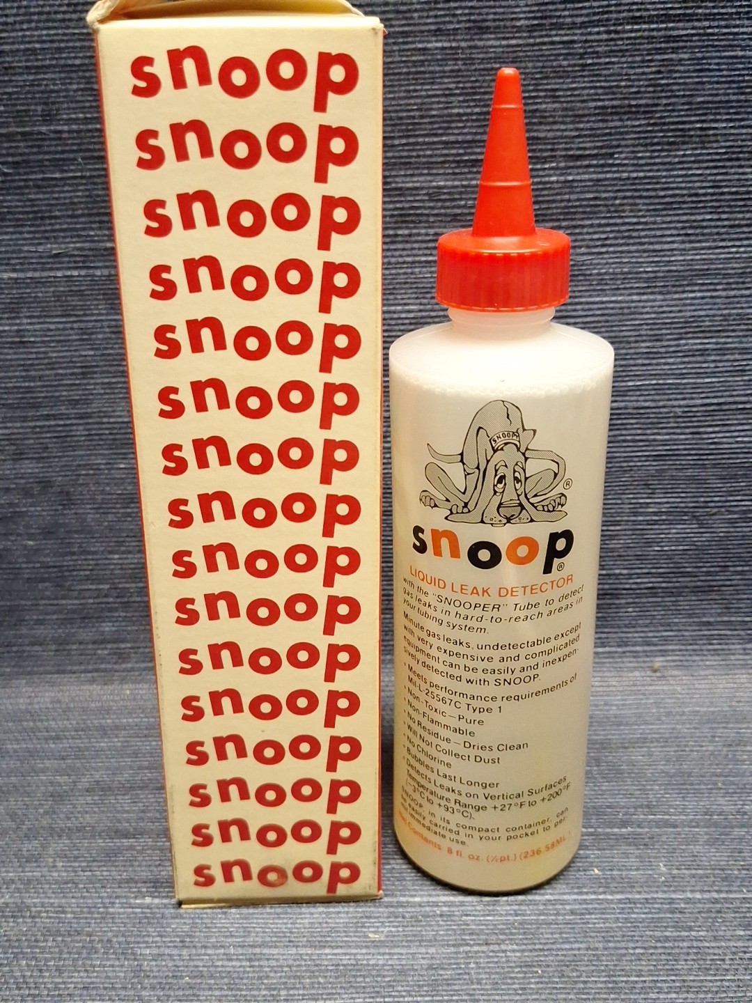 Nupro Snoop Liquid Leak Detector Original Box 8 Ounces Sealed New Old Stock