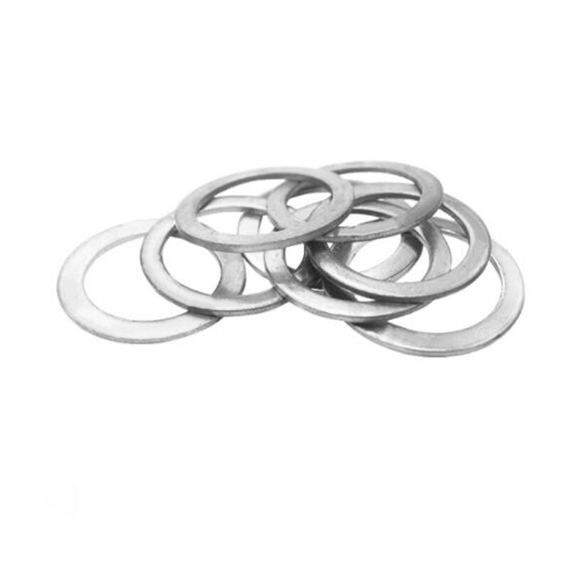 Inner Dia.3~33mm Solid Aluminum Gasket Alu Flat Ring Sealing Washer (Thick 1mm)