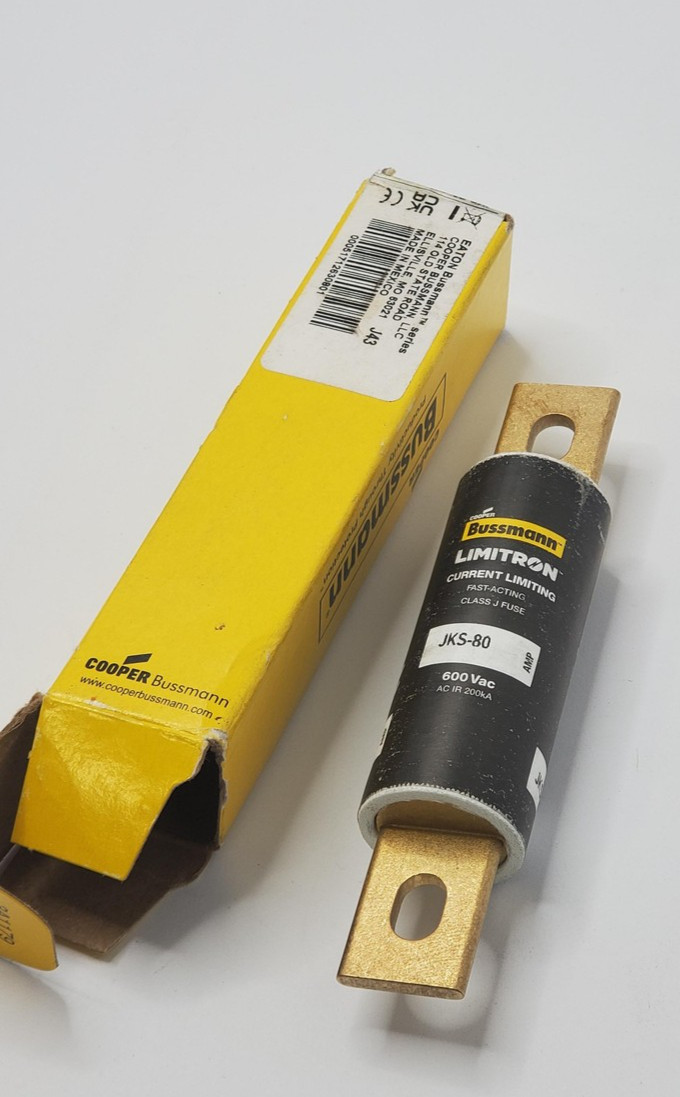 Eaton Cooper Bussmann JKS-80 Limitron Class J Fuse 80A 600VAC Current Limiting