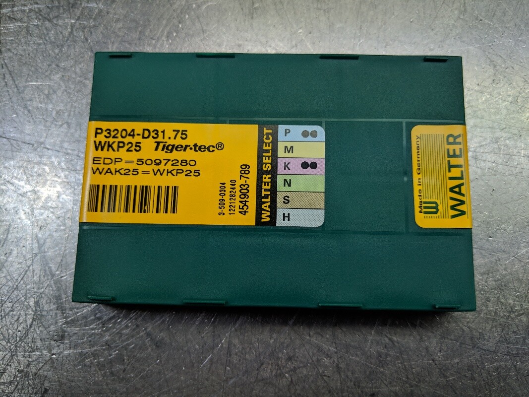 Walter Carbide Inserts QTY5 P3204-D31.75 WKP25 (LOC1175A)