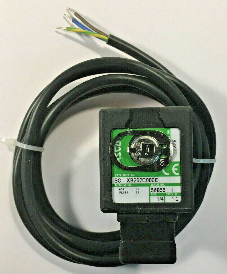 ASCO SC XB262C080E *NEW* ¼” SOLENOID VALVE 24VDC COIL. AIR, WATER (8A5)
