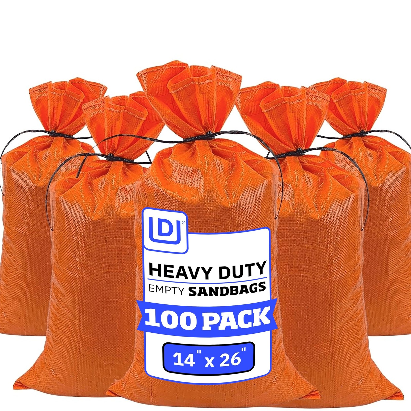 DURASACK Heavy Duty Sand Bags with Tie Strings Empty Woven Polypropylene Sand…