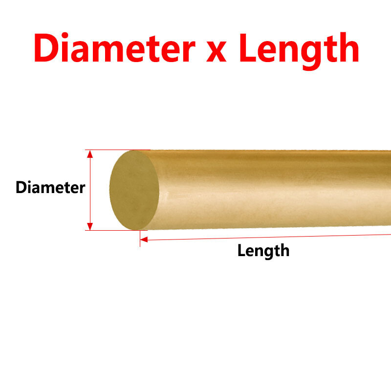Brass Round Bar Rod Solid Dia 3mm 5mm 8mm 10mm 20mm – 50mm Length 100mm – 300mm