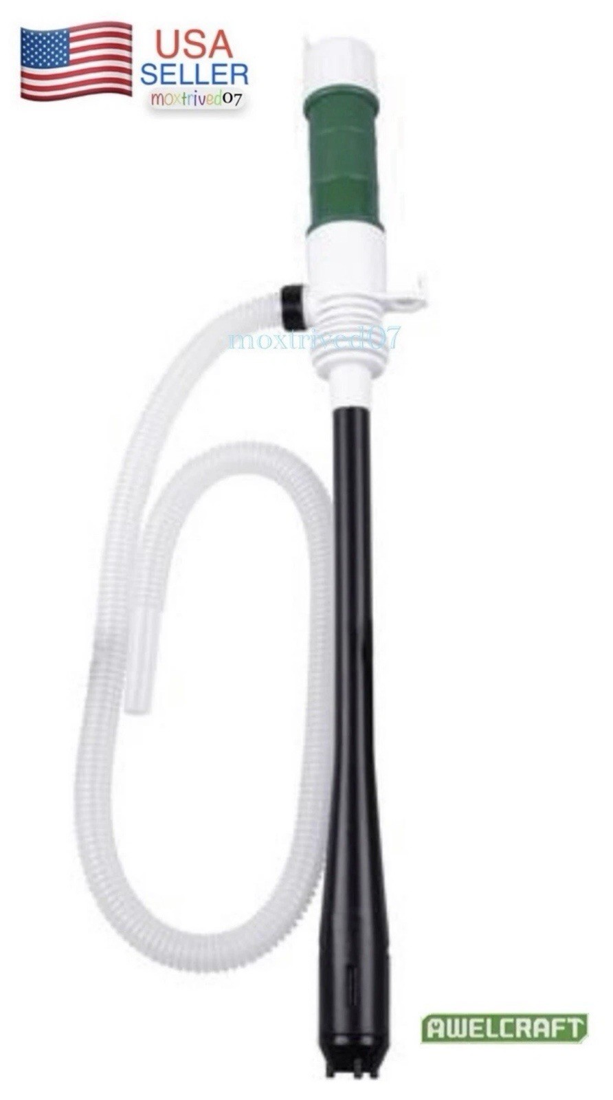 Battery Powered Electric Fuel Transfer Siphon Pump Gas Oil Water Liquid 2.2 GPM