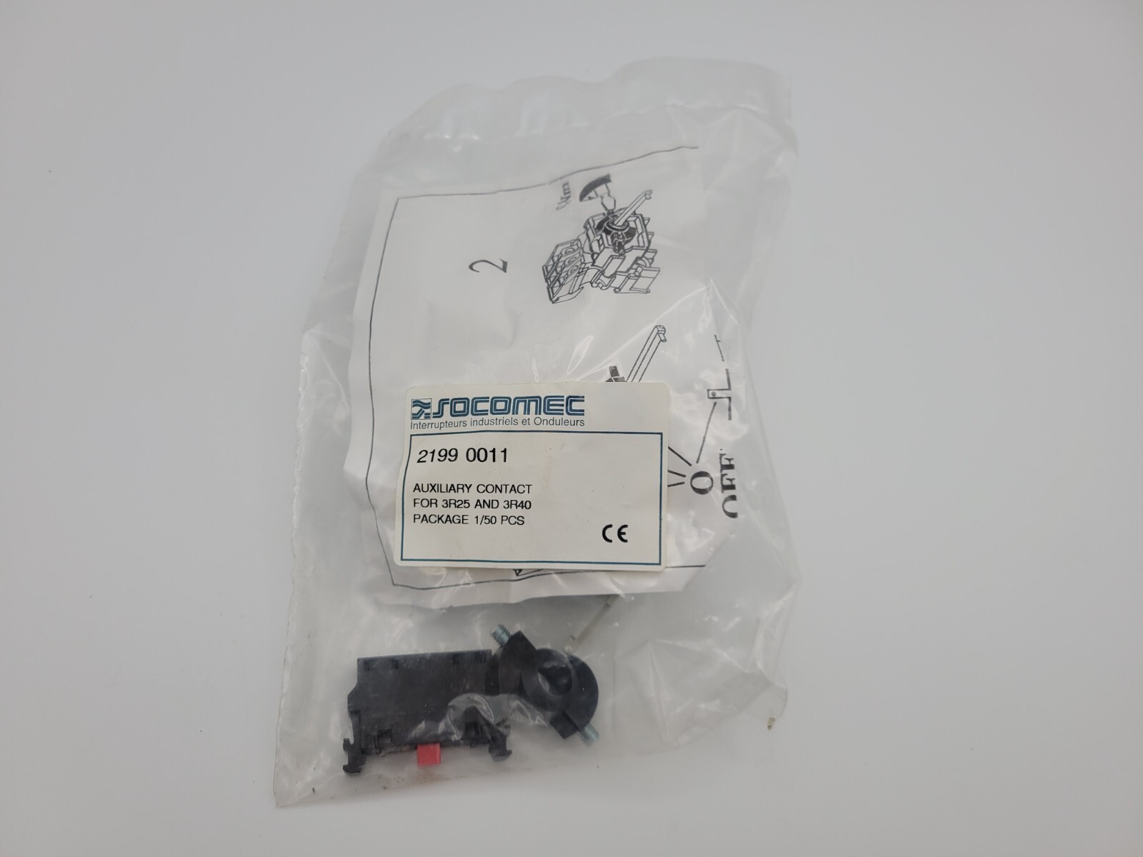 ABB SK 616 001-B Contact Block Mounting for 3R25, 3R40 Motor Starter Accessory