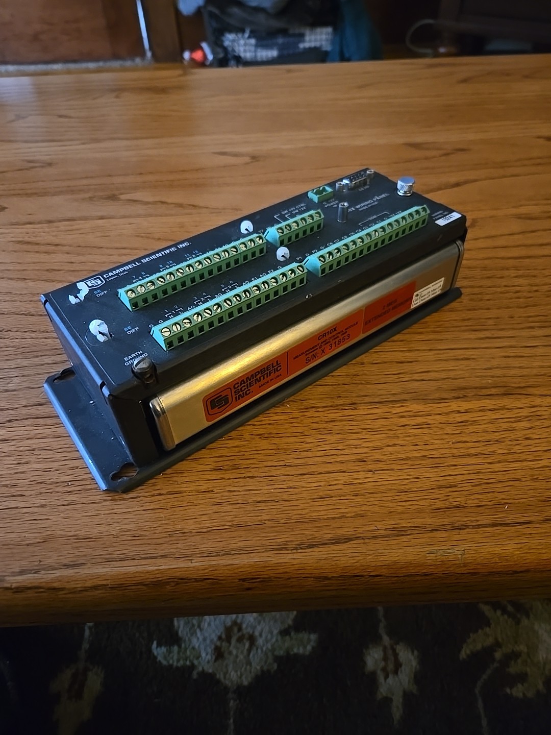 Used Campbell Scientific CR10X Measurement And Control Module With Wiring Panel