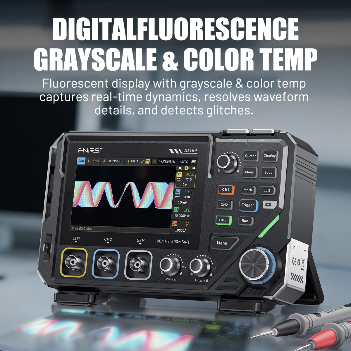 NEW FNIRSI 2D15P 100Mhz Digital Oscilloscope Multimeter DDS Signal Generator ..
